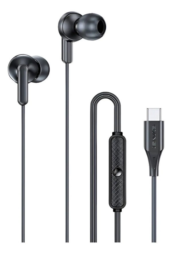 Auriculares In-Ear AWEI PC-25T Tipo C con Micrófono - Negro