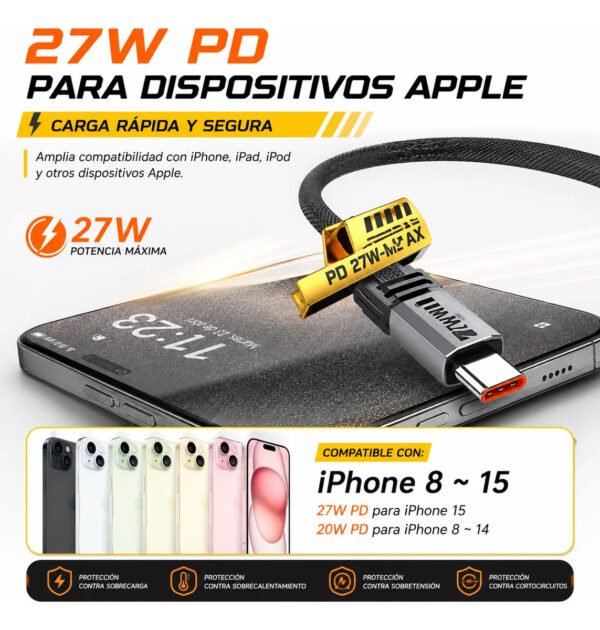D_NQ_NP_2X_853103-MLA113292861550_072026-F.jpg Cable de Datos AWEI CL-2026 4 en 1 Tipo C / USB-A / Lightning 1 m - Negro
