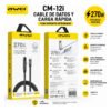Cable de Datos AWEI CM-12C Tipo C a Lightning 240W 1,5 m - Negro
