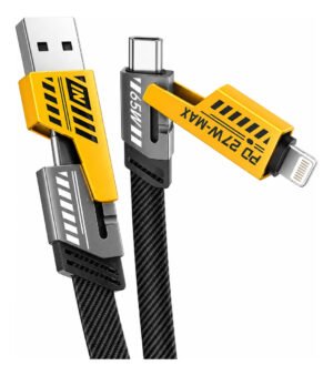 D_NQ_NP_2X_963850-MLA114536376395_072026-F.jpg Cable de Datos AWEI CL-2026 4 en 1 Tipo C / USB-A / Lightning 1 m - Negro