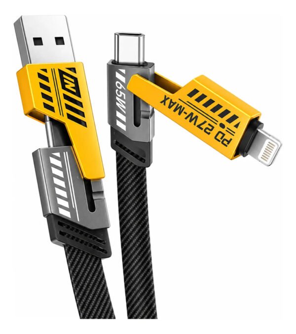 D_NQ_NP_2X_963850-MLA114536376395_072026-F.jpg Cable de Datos AWEI CL-2026 4 en 1 Tipo C / USB-A / Lightning 1 m - Negro