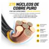 Cable de Datos AWEI CM-12C Tipo C a Lightning 240W 1,5 m - Negro
