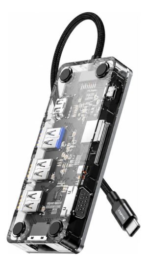 Hub USB-C AWEI HUB-3 9 en 1 HDMI 4K / USB 3.0 / RJ45