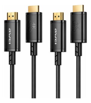 D_NQ_NP_2X_986908-MLA113672625316_072026-F.jpg Cable HDMI AWEI CL-214 4K 60Hz 1,8 m Punta Oro - Negro