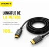 Cable HDMI AWEI CL-214 4K 60Hz 1,8 m Punta Oro - Negro