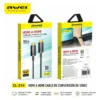 Cable HDMI AWEI CL-214 4K 60Hz 1,8 m Punta Oro - Negro