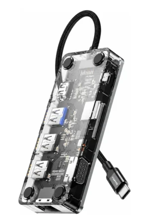 Hub USB-C AWEI HUB-3 9 en 1 HDMI 4K / USB 3.0 / RJ45