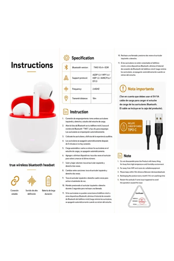 Auriculares In-Ear O'clock G08