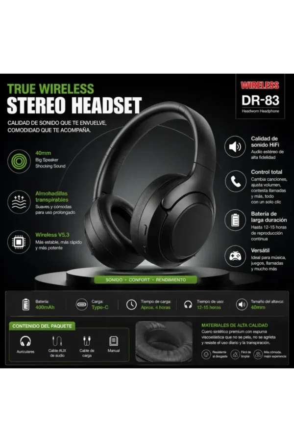 Auriculares Vincha O'clock DR83