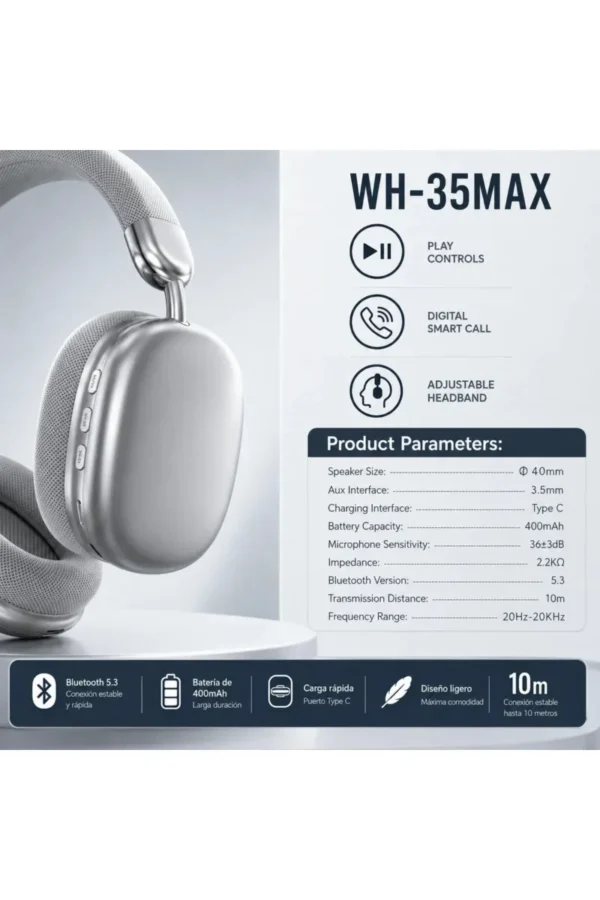 Auriculares Vincha O'clock WH-35MAX