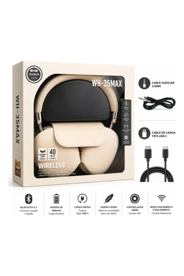 Auriculares Vincha O'clock WH-35MAX