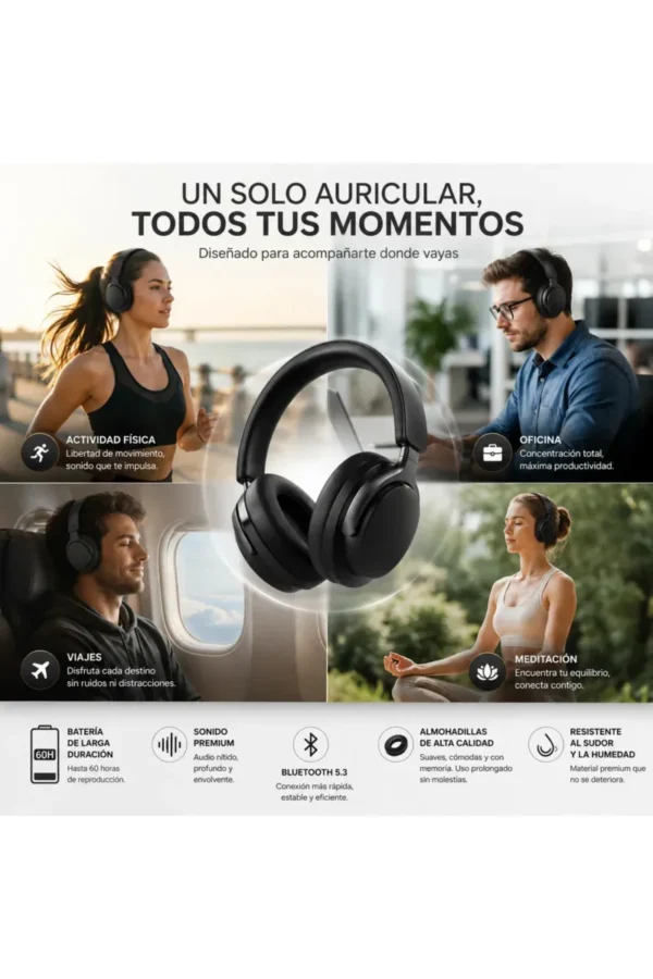 Auriculares Vincha O'clock WH1000
